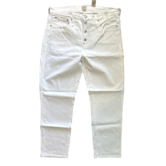 NWT J.Crew Vintage Straight Buttonfly Jean In White Size 33 - Picture 5 of 8